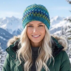 Handmade Crochet Beanie Size Large